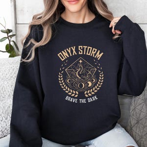 Onyx Storm Sweatshirt, Booktok Merch, Basgiath War College, Bookish Sweater, Fourth Wing Jumper, Iron Flame Merch, Acotar Sweatshirt image 4