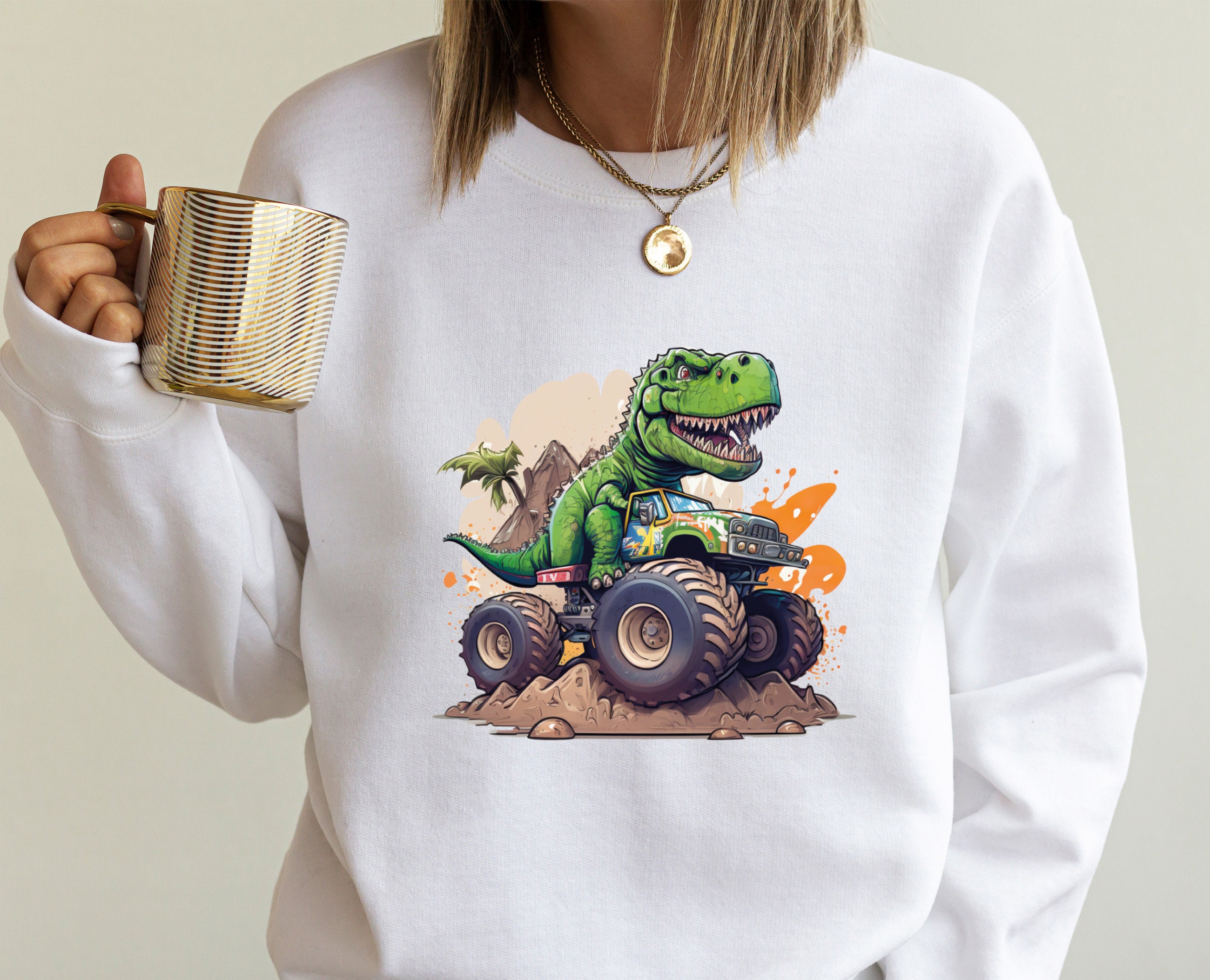 Dinosaur Trinkt Beer - T-Ex Saufen Saufen - Alcohol Women Sweatshirt