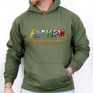 Fathor Hoodie, Avengers Dad Hoodie, Funny Dad Hoodie, Dad Birthday Gift, Dad Marvel Hoodie Father's Day Gift, Fathers Day Hoodie image 3