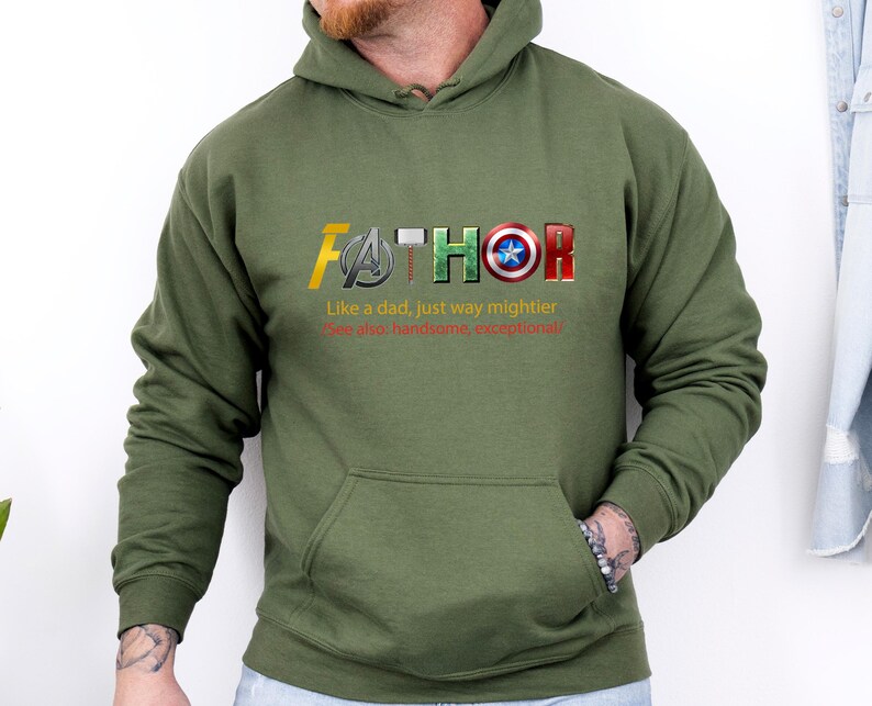Fathor Hoodie, Avengers Dad Hoodie, Funny Dad Hoodie, Dad Birthday Gift, Dad Marvel Hoodie Father's Day Gift, Fathers Day Hoodie image 3
