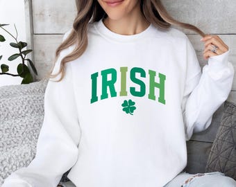 Irish Sweatshirt, Saint Patrick's Day, Shamrock Sweater, St Patricks Day Gift, St Daddys Day, Irish Clover Jumper, Lucy Sweatshirt