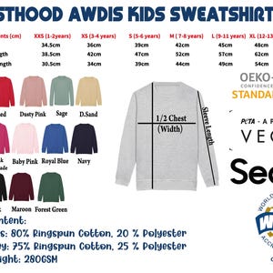 a long sleeved shirt with the names of different colors