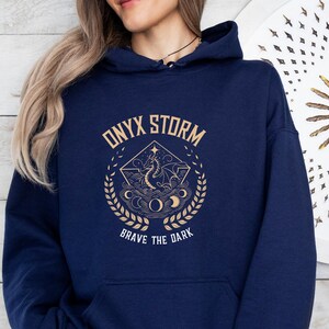 Onyx Storm Hoodie, Basgiath War College, Booktok Merch, Bookish Hoodie, Iron Flame Merch, Acotar Hoodie, Bookish Jumper, Fourth Wing Hoodie image 4