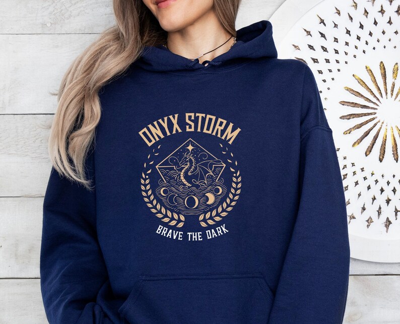 Onyx Storm Hoodie, Basgiath War College, Booktok Merch, Bookish Hoodie, Iron Flame Merch, Acotar Hoodie, Bookish Jumper, Fourth Wing Hoodie image 4