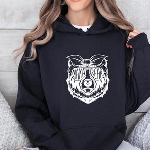 Mama Bear Hoodie, Funny Mum Hoodie, Mom Christmas Gift, Mum To Be Gift, New Mum Gift, Mothers Day Top, Mother Birthday Gift, Cute Mummy Gift image 4