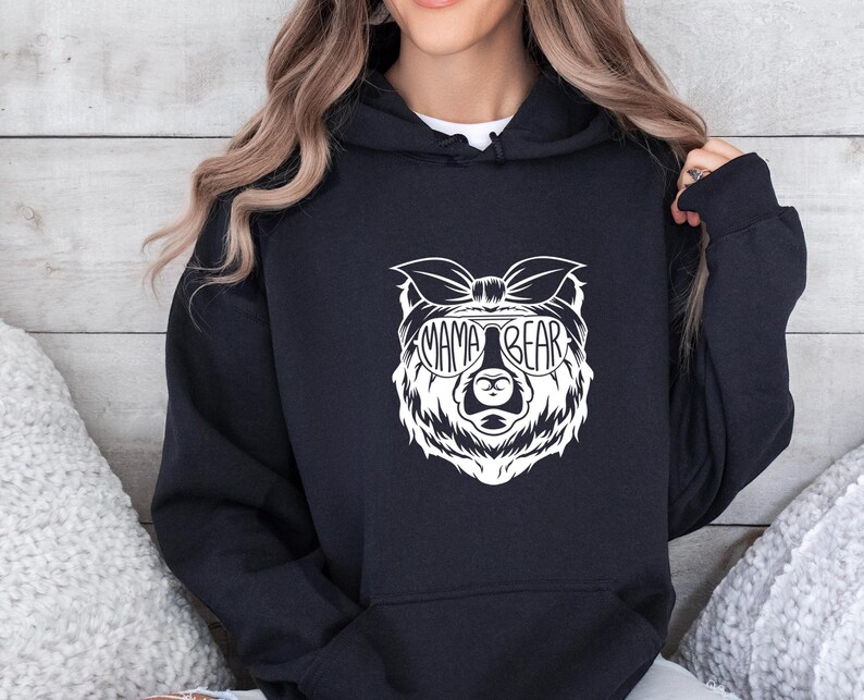 Mama Bear Hoodie, Funny Mum Hoodie, Mom Christmas Gift, Mum To Be Gift, New Mum Gift, Mothers Day Top, Mother Birthday Gift, Cute Mummy Gift image 4