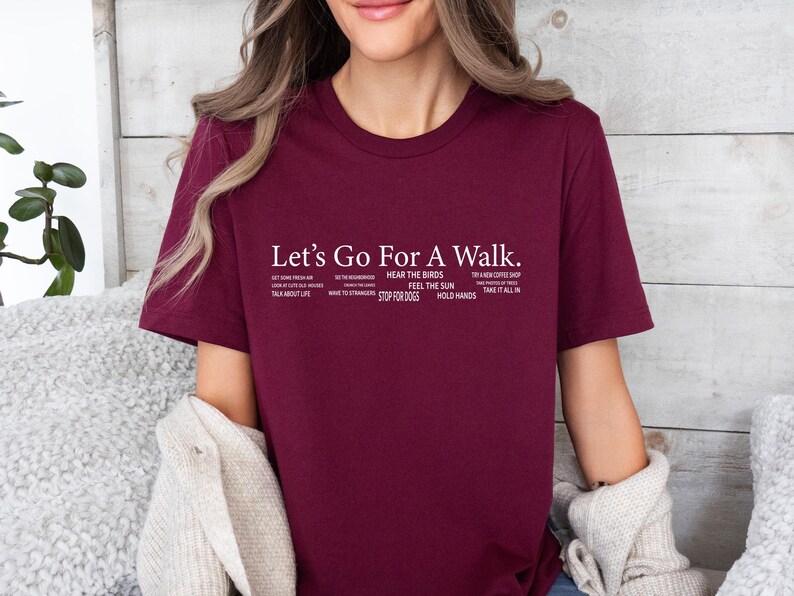 Walking Club Shirt, Walk Shirt, Let's Go Shirt, Walk Gift, Jogging Shirt, Funny Walk T shirt, Hiking Shirt, Let's Walk T shirt, Outdoors Tee image 6