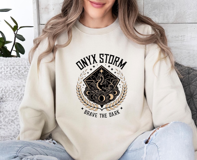 Onyx Storm Sweatshirt, Booktok Merch, Basgiath War College, Bookish Sweater, Fourth Wing Jumper, Iron Flame Merch, Acotar Sweatshirt image 3