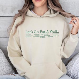 Walk Hoodie, Let's Go Hoodie, Walk Gift, Jogging Hoodie, Funny Walk Hoodie, Outdoors Hoodie, Walking Clothing Hoodie, Hiking Hoodie image 2