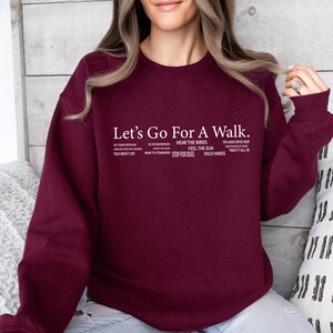 Let's Go Sweatshirt, Walk Sweatshirt, Walk Gift, Jogging Sweatshirt, Funny Walk Sweatshirt, Walking Clothing Jumper, Outdoors Sweatshirt image 5