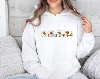 Easter Dachshund Hoodie, Dog Lover Jumper,  Kids Easter Pullover, Dog Owner Easter Gift
