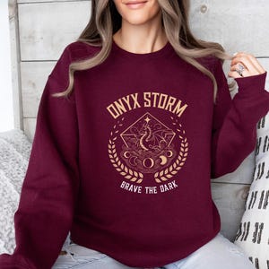 Onyx Storm Sweatshirt, Booktok Merch, Basgiath War College, Bookish Sweater, Fourth Wing Jumper, Iron Flame Merch, Acotar Sweatshirt image 2