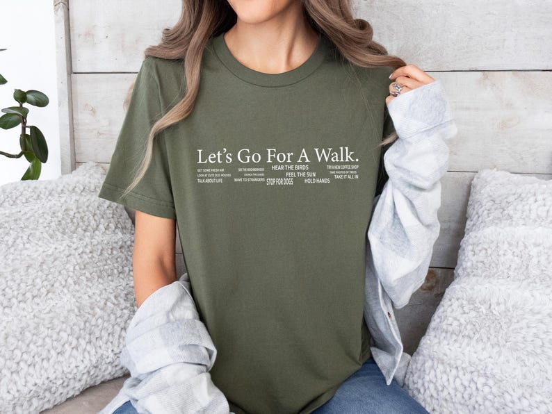 Walking Club Shirt, Walk Shirt, Let's Go Shirt, Walk Gift, Jogging Shirt, Funny Walk T shirt, Hiking Shirt, Let's Walk T shirt, Outdoors Tee image 5