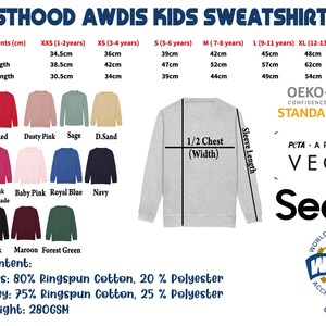 a long sleeved shirt with the names of different colors