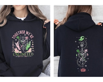 Wicked hoodie, Elphaba hoodie, Together We're Unlimited, Defying Gravity, Broadway Gift, Wicked The Musical, Wicked Movie Top, Theatercadeau