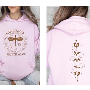 Sweat à capuche Fourth Wing, Cadeau pour amoureux des livres, Sweat à capuche Dragon, Produits dérivés pour passionnés de livres, Pull Basgiath, Cadeaux pour amoureux des livres, École de guerre Basgiath, Sweat à capuche Livre image 5