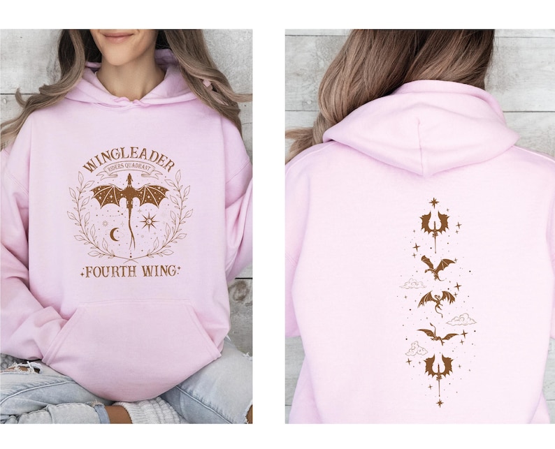 Sweat à capuche Fourth Wing, Cadeau pour amoureux des livres, Sweat à capuche Dragon, Produits dérivés pour passionnés de livres, Pull Basgiath, Cadeaux pour amoureux des livres, École de guerre Basgiath, Sweat à capuche Livre image 5