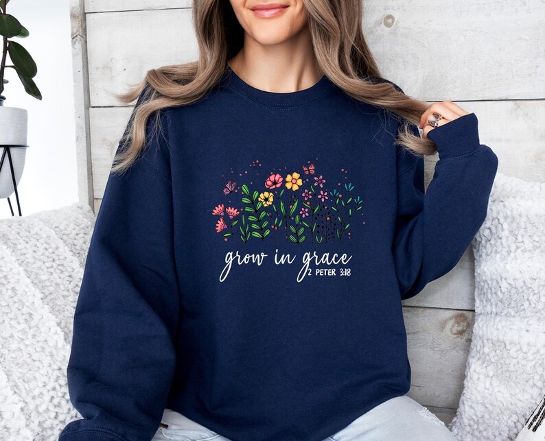 Religious Sweatshirt, Jesus Sweater, Bible Verse Jumper, Spiritual Sweater, Christian Sweatshirt, Inspirational Sweater, Faith Sweatshirt image 4