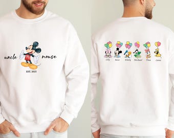 Uncle Mouse Sweatshirt, Custom Uncle Sweater, New Uncle Sweater, Personalised Uncle, Disney Uncle Jumper, Fathers Day Gift, Funny Uncle Top