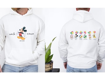 Uncle Mouse Hoodie, Custom Uncle Hoodie, Personalised Uncle, Fathers Day Gift, Funny Uncle Jumper, Disney Uncle Hoodie, New Uncle Hoodie