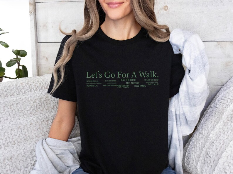 Walking Club Shirt, Walk Shirt, Let's Go Shirt, Walk Gift, Jogging Shirt, Funny Walk T shirt, Hiking Shirt, Let's Walk T shirt, Outdoors Tee image 2