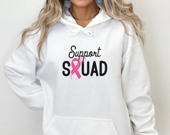 Breast Cancer Hoodie, Support Squad Hoodie, Support Hoodie, Together We Fight, Pink Ribbon Hoodie, Fight Cancer Hoodie, Mental Health Hoodie
