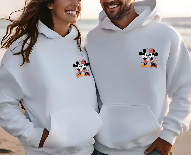 Disney Couple Hoodie, Minnie Mouse Hoodie, Mickey Mouse Hoodie, Better Together Jumper, Disneyworld Hoodie, Valentines Day Gift 画像 6