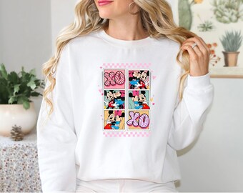 Valentinstag Sweatshirt, Micky Sweatshirt, Minnie Sweatshirt, Micky Maus Pullover, Micky Paar Pullover, Micky Maus, Minnie Maus