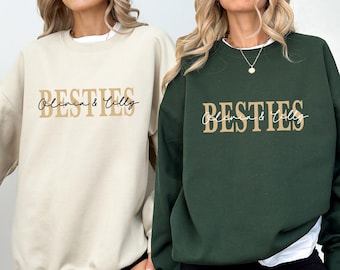 Besties Sweatshirt, Custom Besties Jumper, Matching Best Friend, Custom Bff Top, Kids Best Friend Jumper, Best Friend Birthday Gift