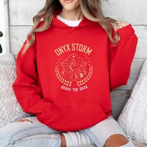 Onyx Storm Hoodie, Basgiath War College, Booktok Merch, Bookish Hoodie, Iron Flame Merch, Acotar Hoodie, Bookish Jumper, Fourth Wing Hoodie image 6