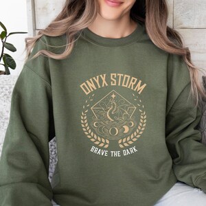 Onyx Storm Sweatshirt, Booktok Merch, Basgiath War College, Bookish Sweater, Fourth Wing Jumper, Iron Flame Merch, Acotar Sweatshirt image 5