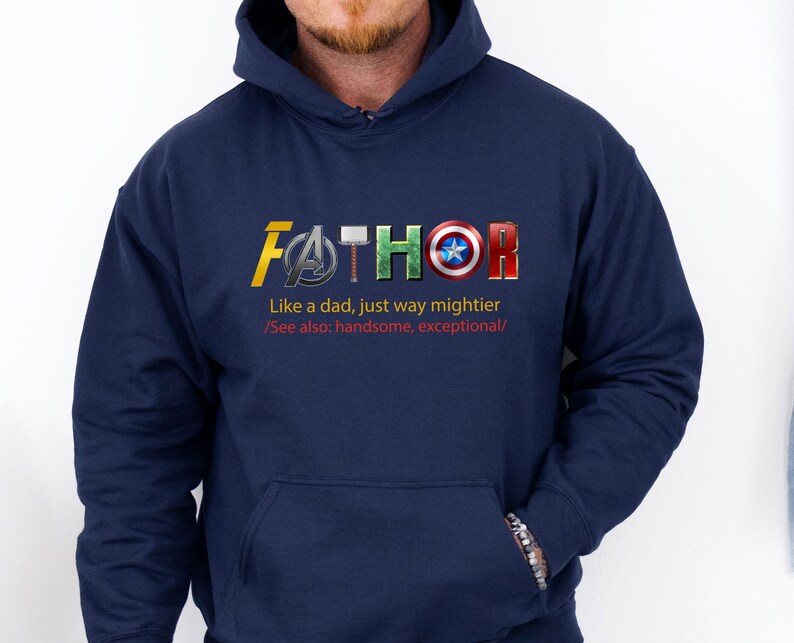 Fathor Hoodie, Avengers Dad Hoodie, Funny Dad Hoodie, Dad Birthday Gift, Dad Marvel Hoodie Father's Day Gift, Fathers Day Hoodie image 2