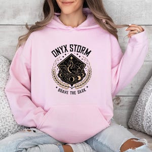 Onyx Storm Hoodie, Basgiath War College, Booktok Merch, Bookish Hoodie, Iron Flame Merch, Acotar Hoodie, Bookish Jumper, Fourth Wing Hoodie image 5