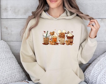 Mickey Latte Hoodie, Pumpkin Spice Latte, Pumpkin Season Gift, Coffee Lover Hoodie, Halloween Coffee, Halloween Latte, Kids Pumpkin Hoodie