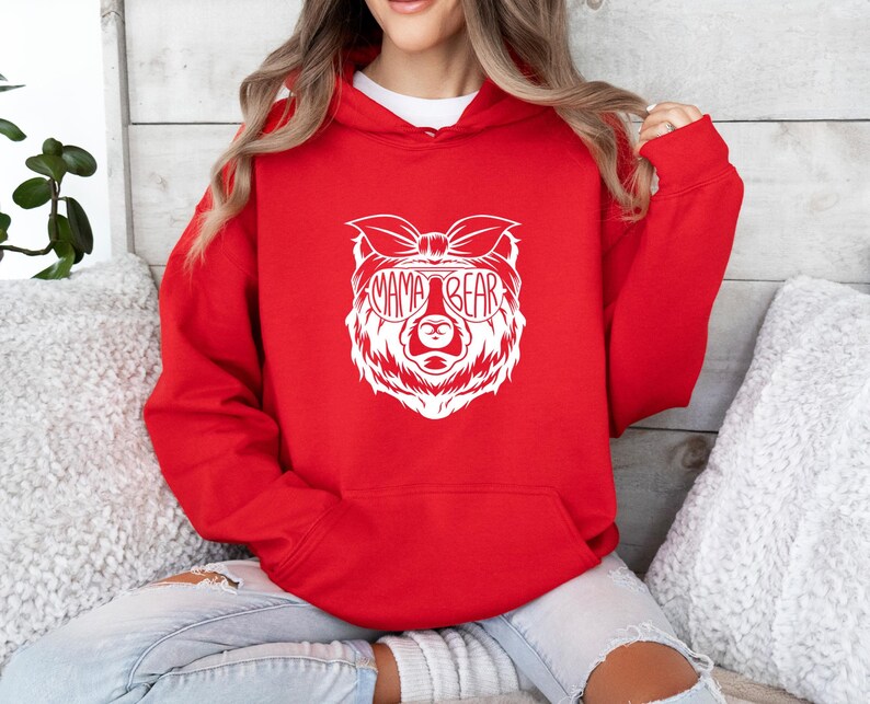 Mama Bear Hoodie, Funny Mum Hoodie, Mom Christmas Gift, Mum To Be Gift, New Mum Gift, Mothers Day Top, Mother Birthday Gift, Cute Mummy Gift image 6