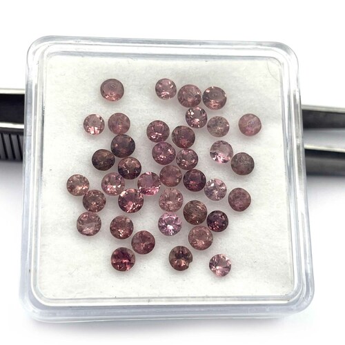 Natural Pink Tourmaline Round Cut Loose Gemstone Lot 47 Pcs 3 mm 5 order CT