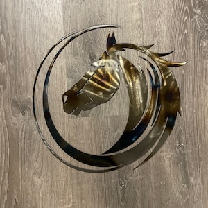 Horse, metal art Wall Decor, Metal wall art, Metal horse, farm decor, barn decor, stallion, mustang.