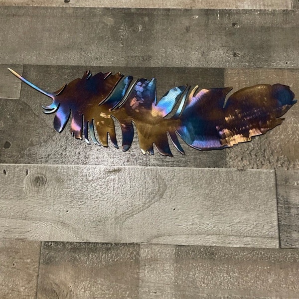 Metal Feathers Etsy