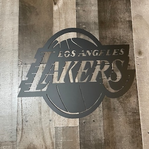 Los Angeles lakers metal art wall decor, basketball, Lakers, sport team, man cave, metal wall art, wall decor, Los Angeles