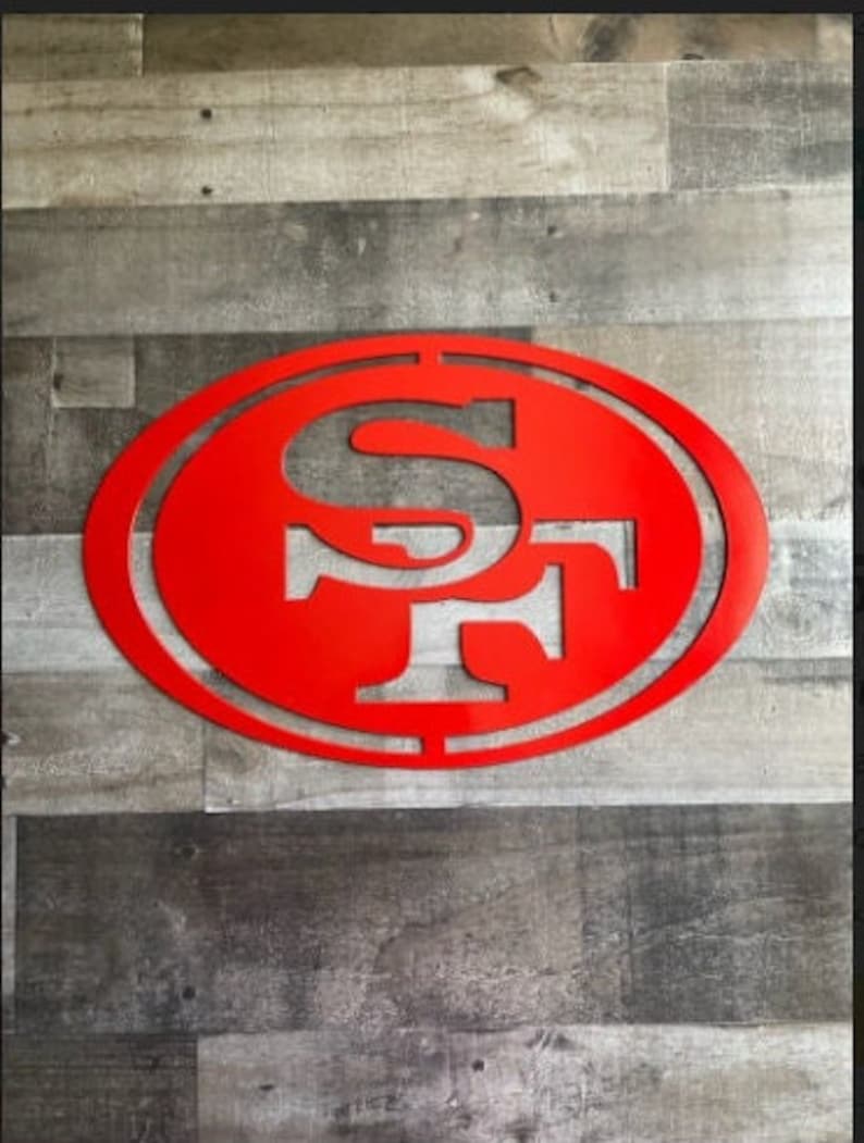 Niners Letters SF Metal Decor, San Francisco, San Francisco Metal Sign, 49ers Metal ...