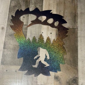 Big Foot metal wall art, Print metal Decor, Bigfoot metal art, wall decor