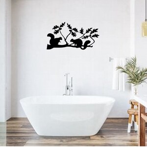 Metal Wall Art, squirrel decor, squirrel, home, decor, wall art, wall decor, metal art, tree Decor