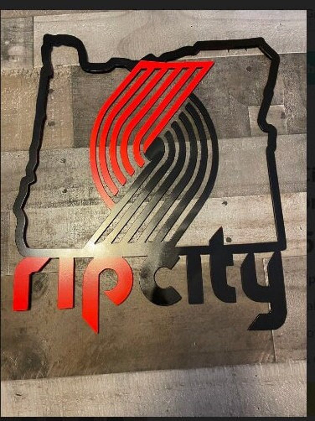 Rip City Oregon Metal Art Decor Etsy