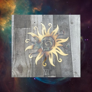 Flare Sun, Metal Sun 7, Fire Affect, Metal Wall Art, Cosmic Art, metal wall art, art decor, wall decor, metal sun, outdoor decor