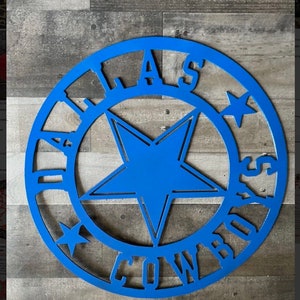 Cowboys metal Decor, Dallas cowboys metal wall art, sport decor, cowboys metal wall art