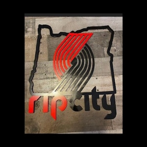 Rip City Oregon Metal art Decor, Blazers, Portland