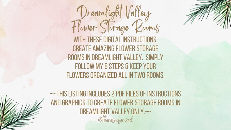 Dreamlight Valley FLOWER Storage Room Layout & Instructions **does NOT ...