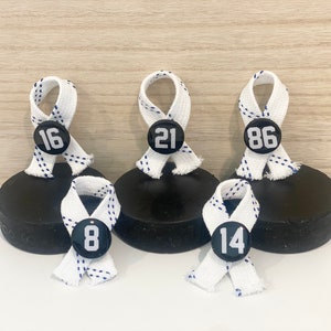 Custom Hockey Lace pins with your players number - Custom pins - hockey mom gifts - Hockey gifts -