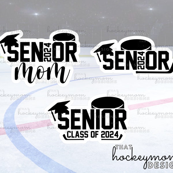 Hockey Senior Sticker - Class of 2024 - Waterbottle Sticker - Sticker - Hockey Gift - Hockey Sticker - Laptop Sticker - Notebook sticker