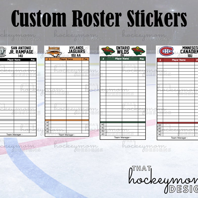 Hockey Roster Sticker Template Etsy Hockey Roster Sticker Template Etsy